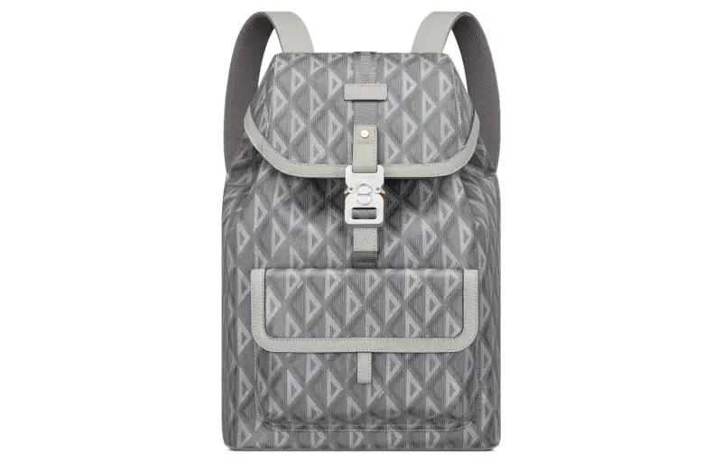 DIOR Hit The Road Canvas With Leather Detail Backpack Men's Gray