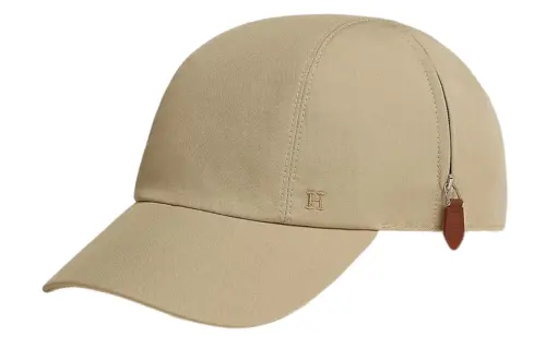 HERMES Baseball Caps Unisex Light Brown
