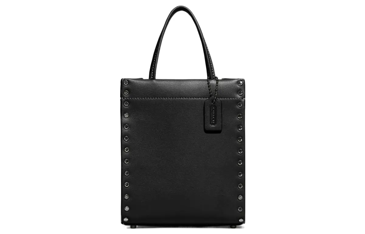 COACH Cashin Leather Shoulder Bag, Crossbody Bag, Handbag Mini Women's Black