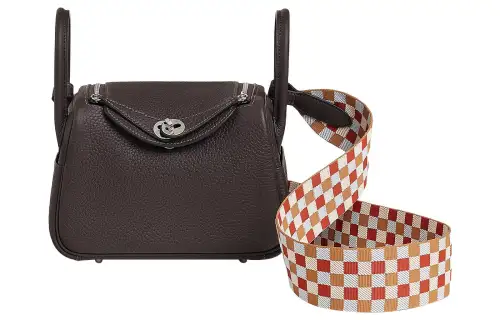 HERMES Lindy Clemence Cow Leather Handbag, Shoulder Bag, Crossbody Bag Mini 1920 Women's