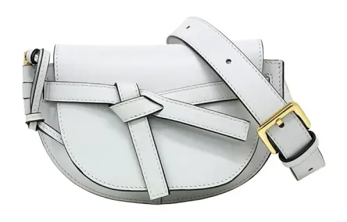 LOEWE Gate Cow Leather Bowknot Bag, Shoulder Bag, Crossbody Bag, Fanny Pack Mini Women's White