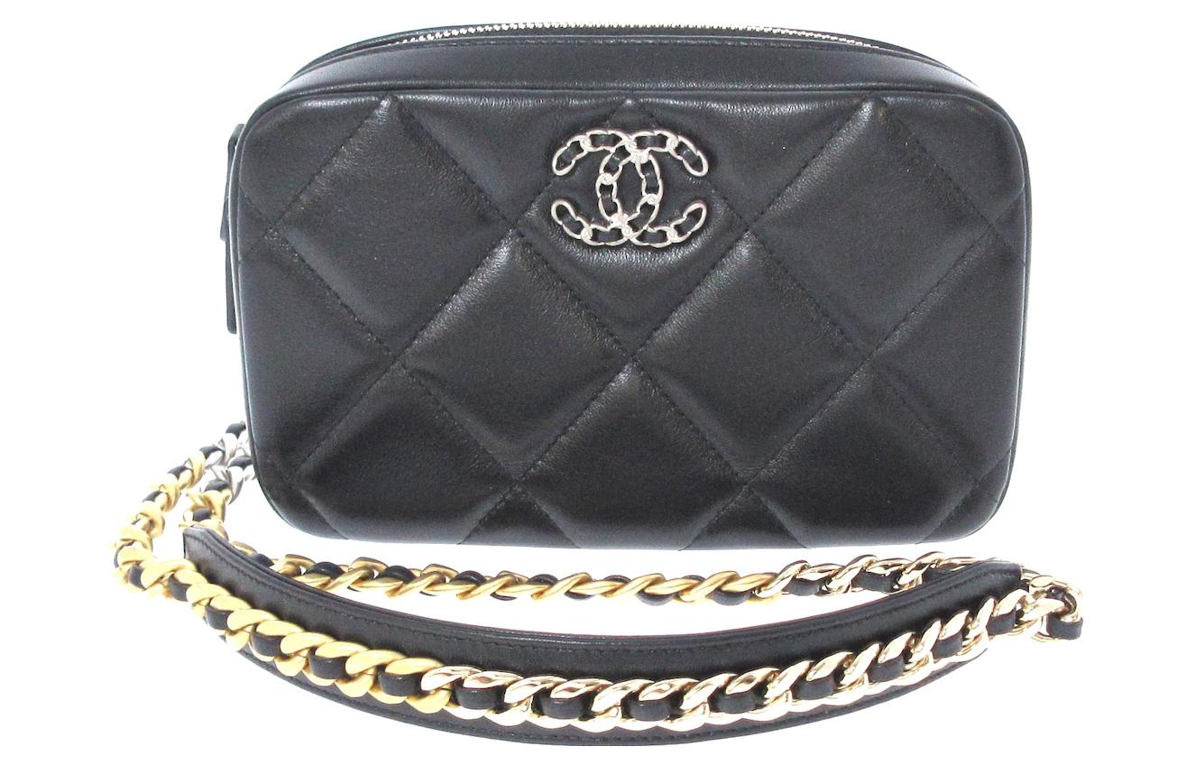 Женская сумка Chanel CHANEL 19Bag (черная с комбинированной фурнитурой)