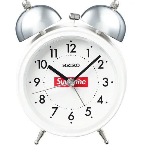 Supreme Seiko Alarm Clock White