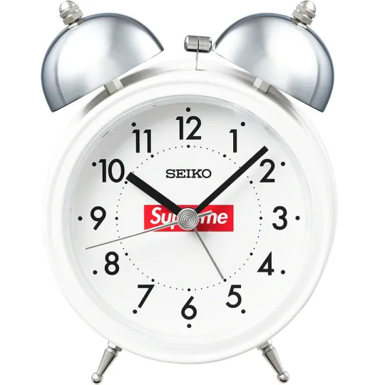Supreme Seiko Alarm Clock White