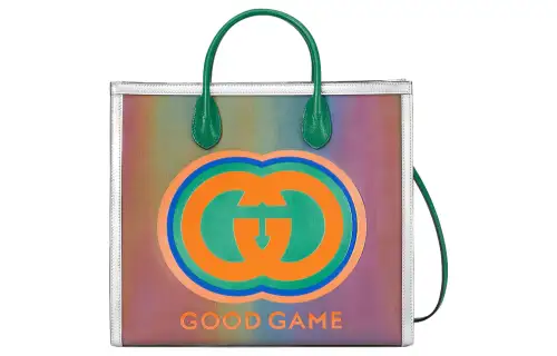GUCCI Leather Tote Bag, Shopping Bag, Shoulder Bag, Crossbody Bag, Handbag Unisex Multicolor