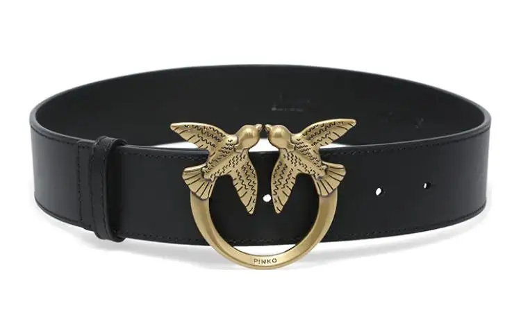 PINKO Pin Buckle Casual Fashion Leather Belts Women's 4cm