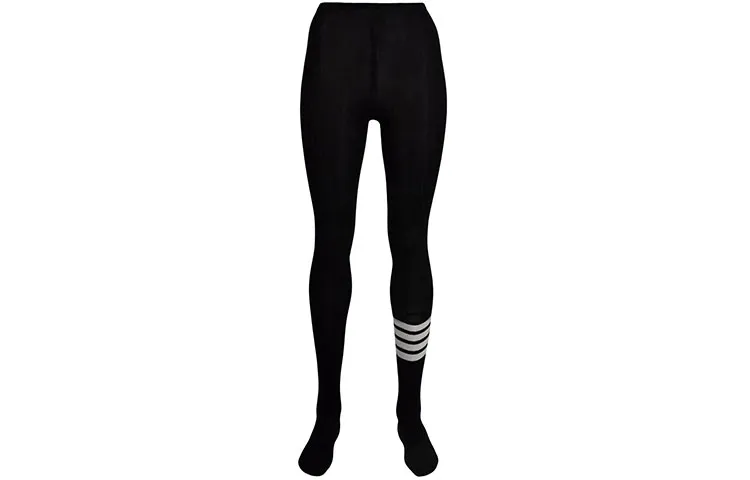 THOM BROWNE 4 Bar Striped Ribbed Tights