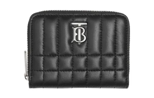Burberry Lola Quilting Lambskin Wallet Small Women's Black