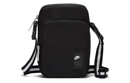 Nike Heritage Polyester Shoulder Bag, Crossbody Bag Regular Unisex Black