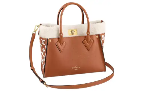 LOUIS VUITTON On My Side Shearling With Grain Cow Leather Shoulder Bag, Crossbody Bag, Handbag Medium Women's