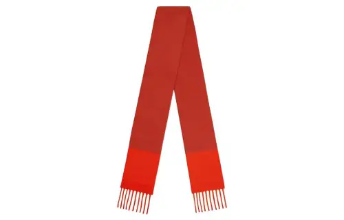 HERMES Knit Scarf Women's Vermilion