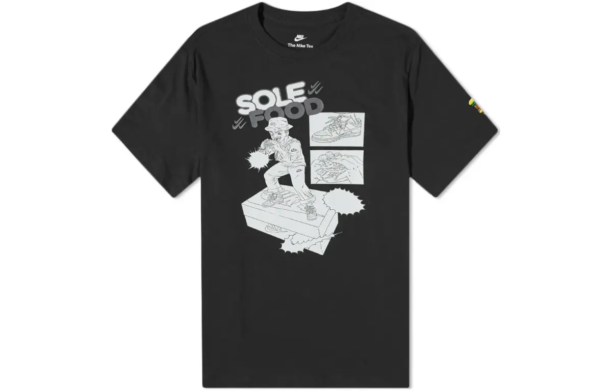 Nike T-Shirts Men's Black Crew Neck Moderate Other