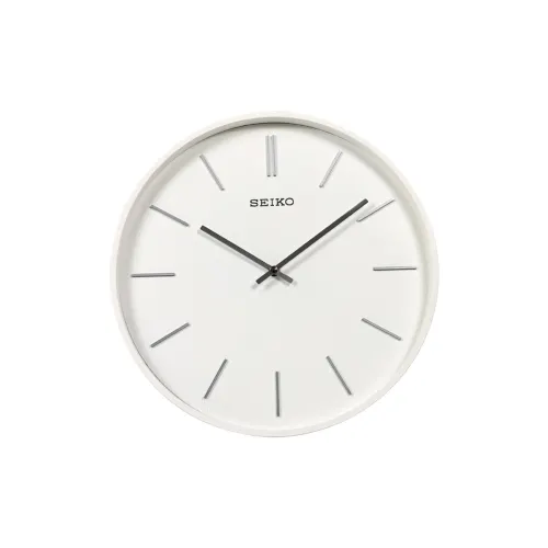 SEIKO Seiko Japanese style simple silent living room bedroom Nordic solid wood Mechanical type - quartz movement wall clock same style for men and women white QXA765W