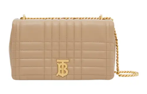 Burberry Lola Bag Lambskin Shoulder Bag, Crossbody Bag Medium Women's Khaki