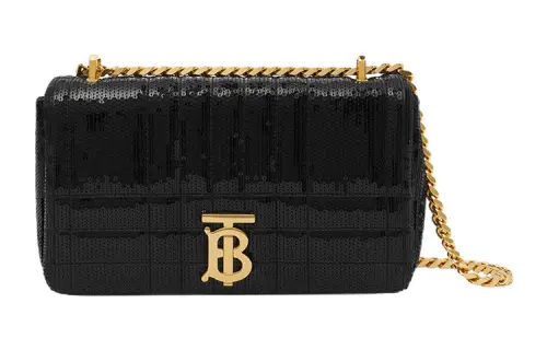 Burberry Lola Bag Leather Handbag, Shoulder Bag, Crossbody Bag Small Women's Black