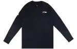 Li Ning T Shirts Men's Black Crew Neck Moderate Straight Fit