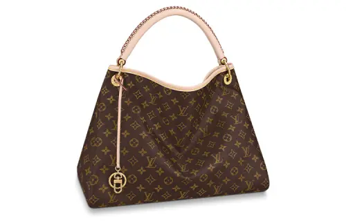 LOUIS VUITTON Artsy Coated Canvas With Cow Leather Trim Handbag Medium Women's Brown