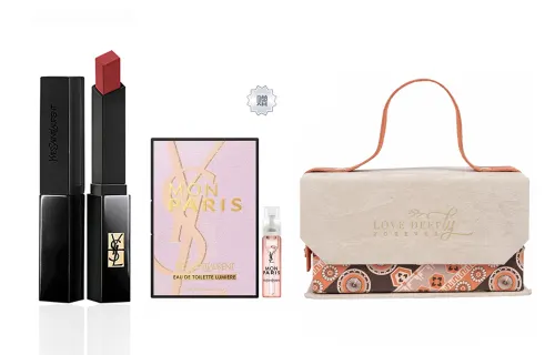 YSL, lipstick, caramel perfume for professional use, gift box, long-term effect