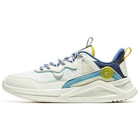 Erke Casual Shoes Men Low-Top Ivory/Chip Blue
