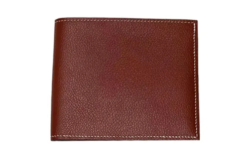 HERMES MC² Euclide Epsom Leather Card Holder Wallet Unisex 4E Sienne Ochre Red