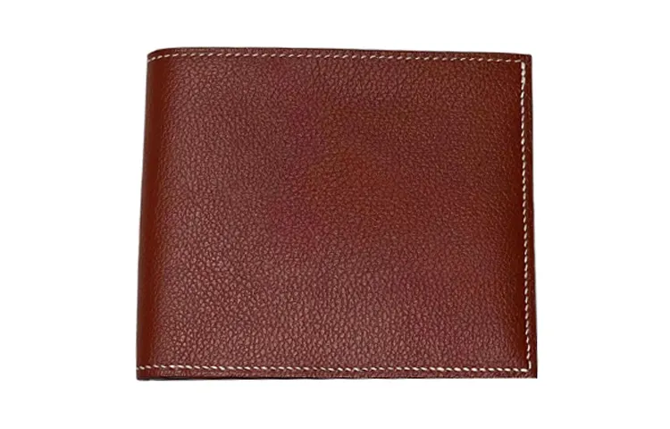 HERMES MC² Euclide Epsom Leather Card Holder Wallet Unisex 4E Sienne Ochre Red