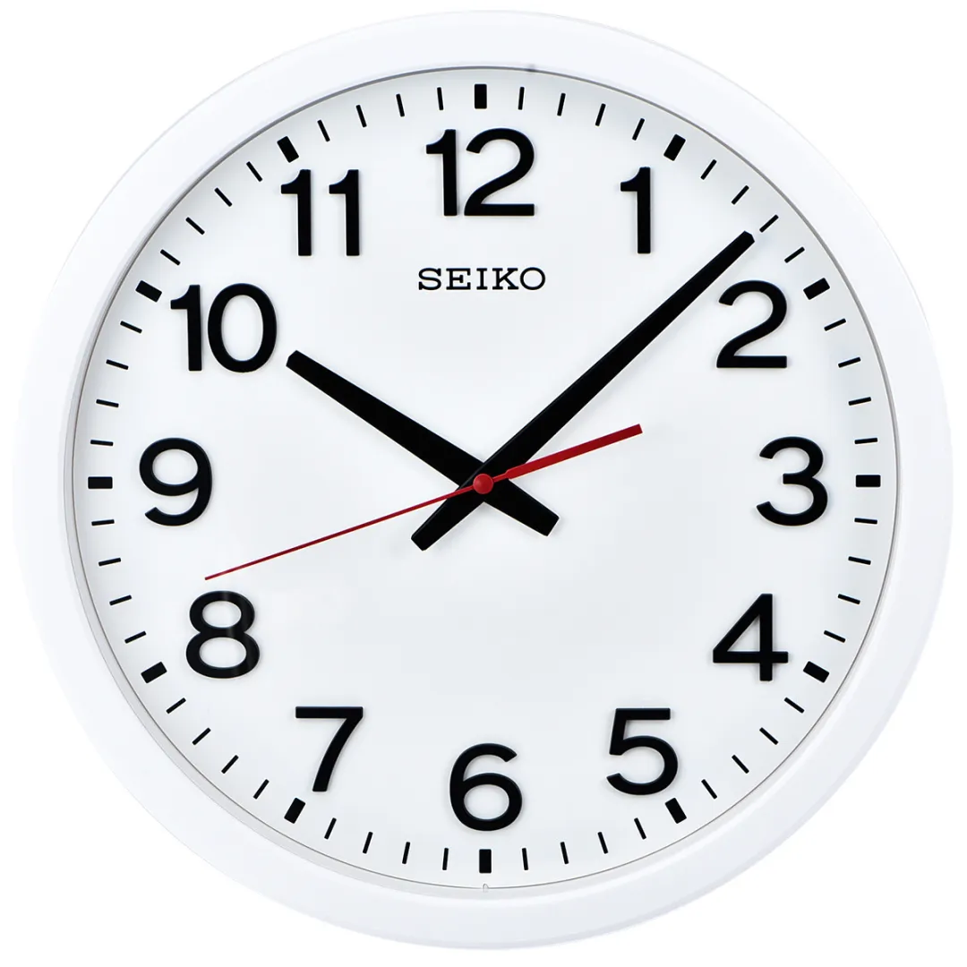 SEIKO Sweeping Seconds Movement Wall Clock Unisex White QXA732W