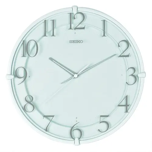 SEIKO Seiko 12-inch clock simple clock living room fashion simple silent bedroom quartz quartz movement polyester plastic case wall clock men and women same style green
