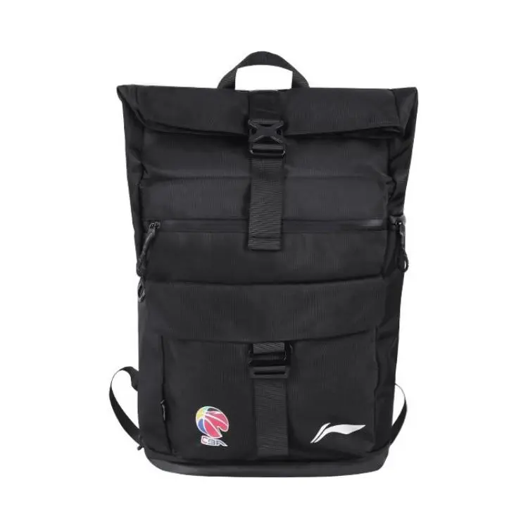 Li Ning Sports Basketball Collection Polyester Backpack Large Unisex Black