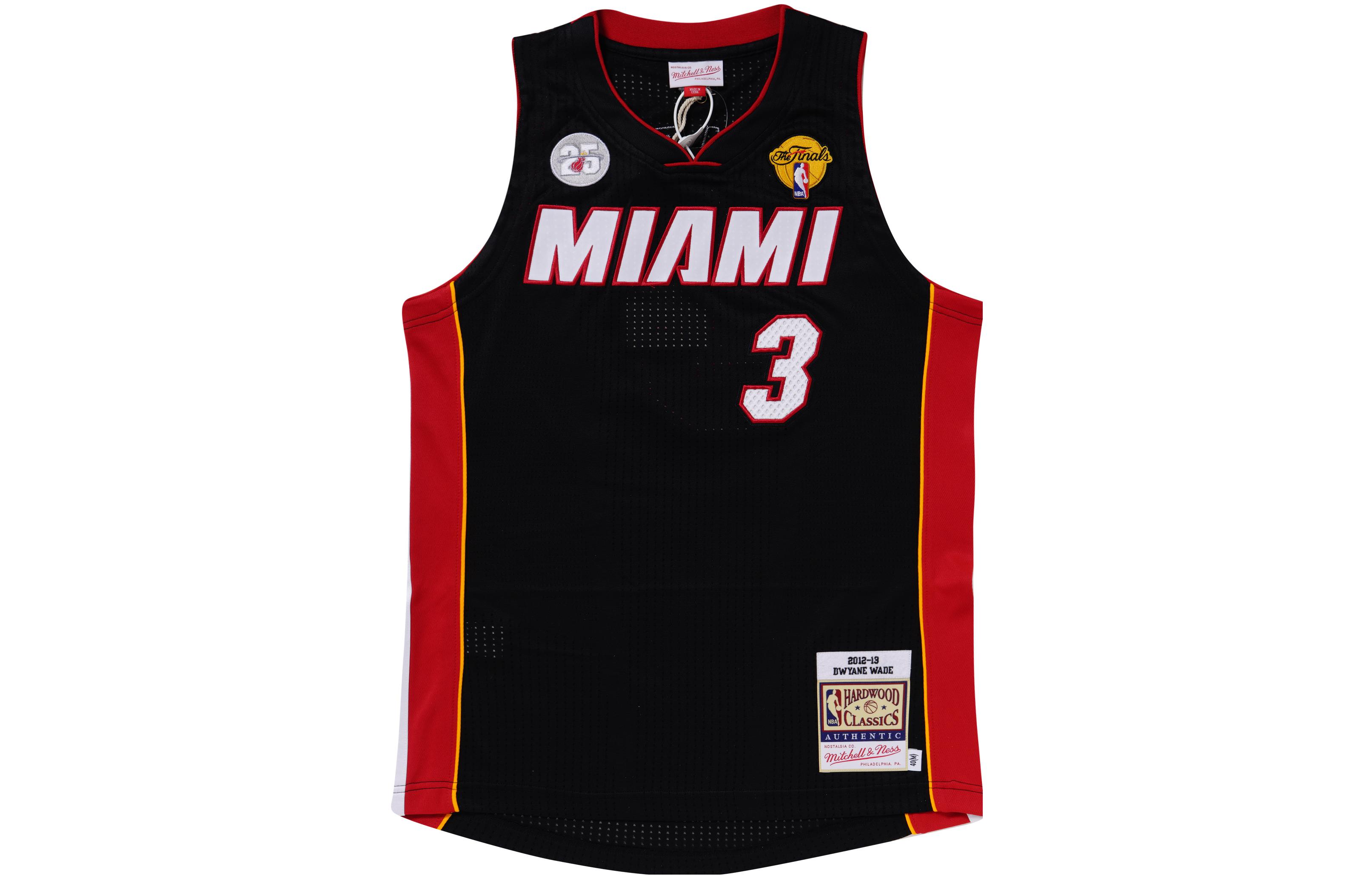 Mitchell Ness «NBA Miami Heat 2012 Dwyane Wade» road finals jersey