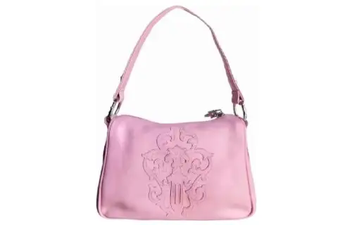 Chrome Hearts Leather Shoulder Bag, Chicken Nugget Bag, Handbag, Shoulder Bag Women's Pink
