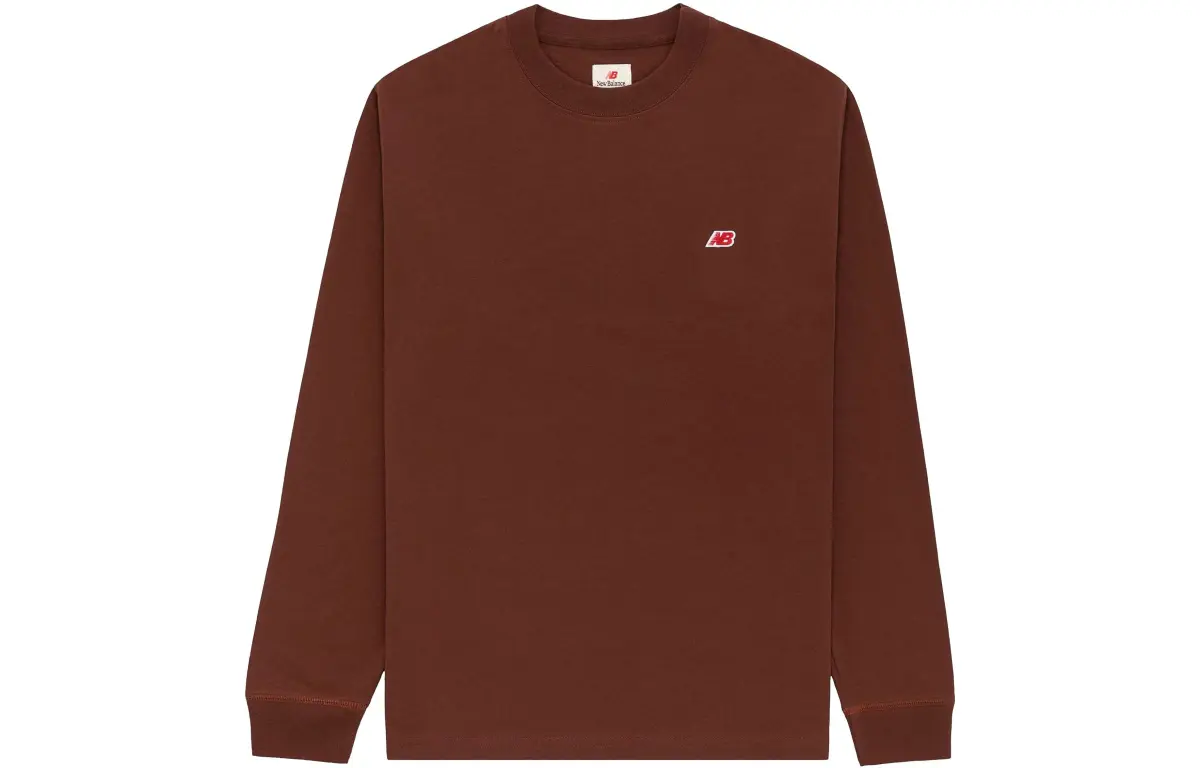 New Balance Teddy Made T-Shirts Unisex Brown Crew Neck Moderate