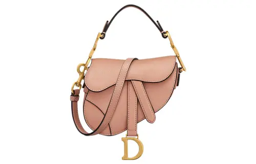DIOR Saddle Sheepskin Saddle Bag, Shoulder Bag, Crossbody Bag, Handbag Extra Mini Women's Rose Pink