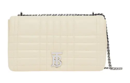 Burberry Lola Bag Lambskin Crossbody Bag, Shoulder Bag Women's White