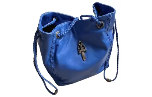 Chrome Hearts Cow Leather Bucket Bag, Tote Bag, Shopping Bag, Handbag, Shoulder Bag Women's Electro optical Dark Blue