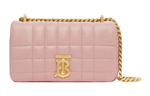Burberry Lola Bag Lambskin Crossbody Bag, Shoulder Bag Women's Pink