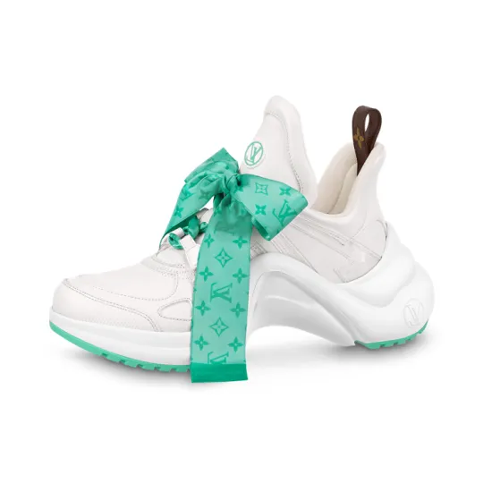 LOUIS VUITTON Archlight 1.0 Sneakers 'White With Green Monogram Ribbon' Women's