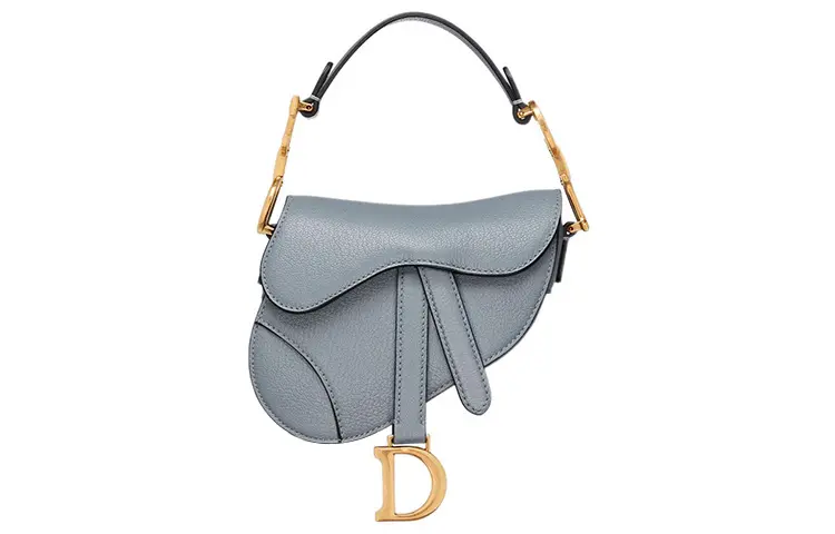 DIOR Saddle Sheepskin Saddle Bag, Shoulder Bag, Crossbody Bag, Handbag Extra Mini Women's Powder Blue/Haze Blue
