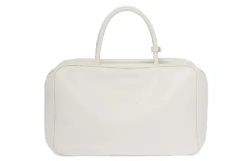 MIU MIU Leather Bowling Bag, Handbag Women's White