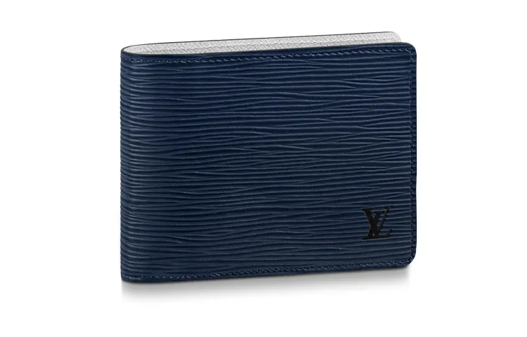 LOUIS VUITTON Multiple Epi Leather With Cow Leather Trim Wallet Men's Indigo