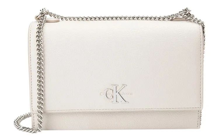 CALVIN KLEIN Synthetic Material Crossbody Bags Regular Women's Ecru