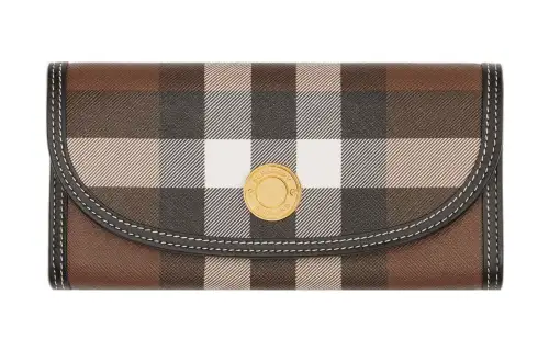 Burberry Cotton With Calfskin Wallet Women's Dark Birch Brown