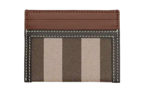 Burberry Calfskin With Leather Card Holder Women's Dark Birch Brown
