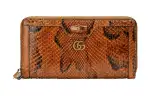 GUCCI Diana Python Skin Wallet Women's Brown