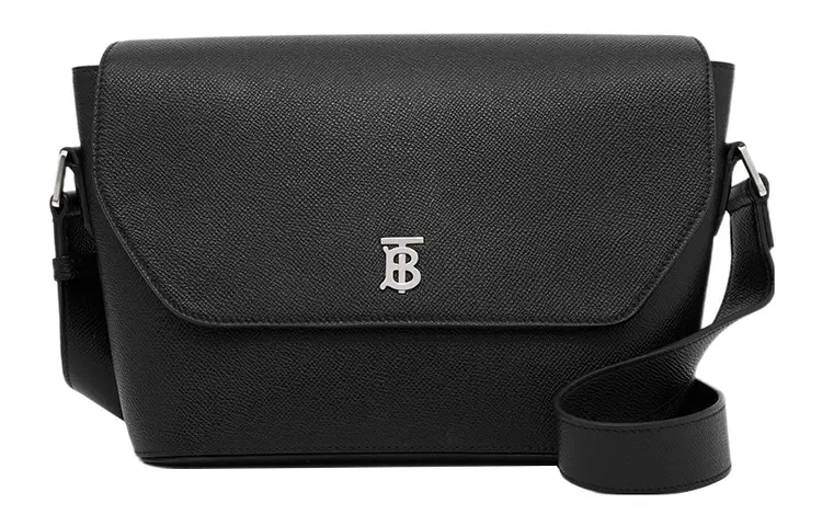 Burberry Calfskin Messenger Bag, Messenger Bag, Shoulder Bag, Crossbody Bag Small Men's Black