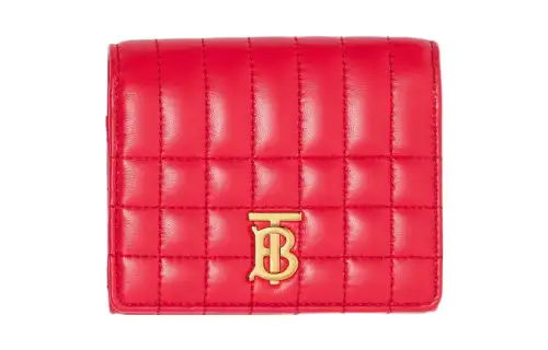 Burberry Lola Bag Lambskin With Leather Wallet Small Women's Bright Red