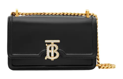 Burberry Calfskin Lock Bag, Shoulder Bag, Crossbody Bag Mini Women's Black