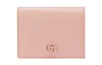 GUCCI GG Marmont Leather Wallet Women's Pink