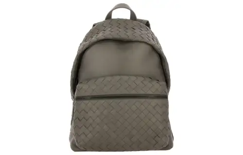 Bottega Veneta Calfskin Backpack Men's Concrete Gray