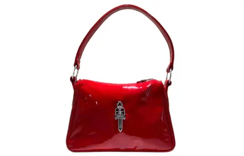 Chrome Hearts Patent Leather Chicken Block Bag Shoulder Bag Handbag, Shoulder Bag Women's Red