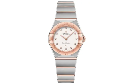 OMEGA Constellation Collection Zodiac Watch Quartz Movement 30m Waterproof Women's Watch 25mm White Dial